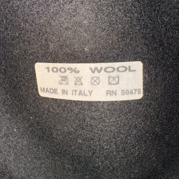 Filippo Catarzi Black with knit multi colored brim end 100% wool made in Italy. main image 10